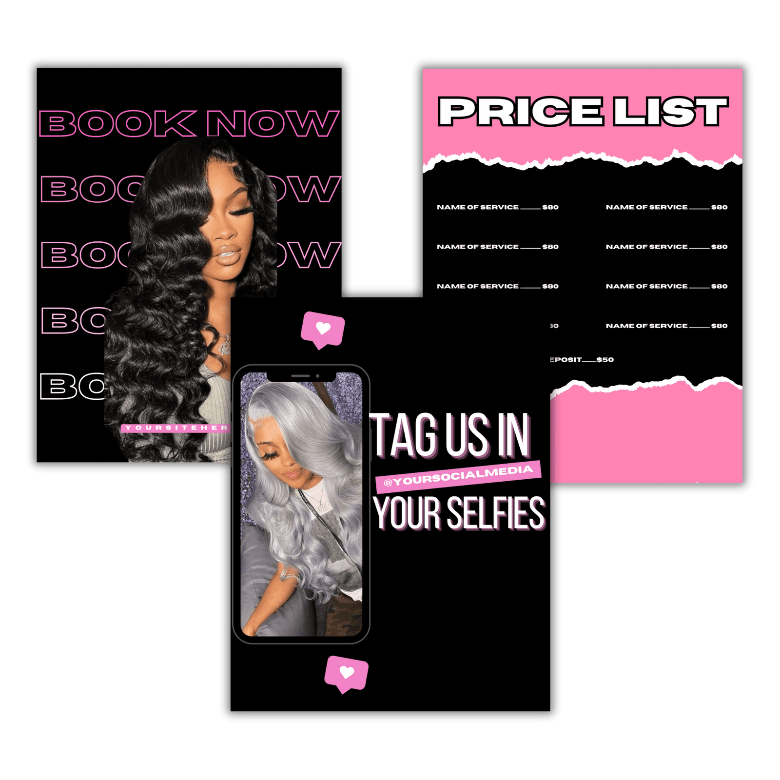 Beauty Price List & Booking Flyer Bundle