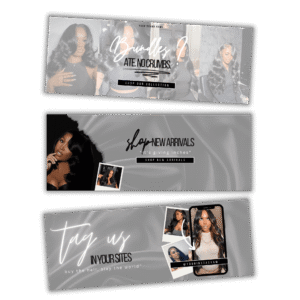 Luxury Hair Brand Website Banner Set