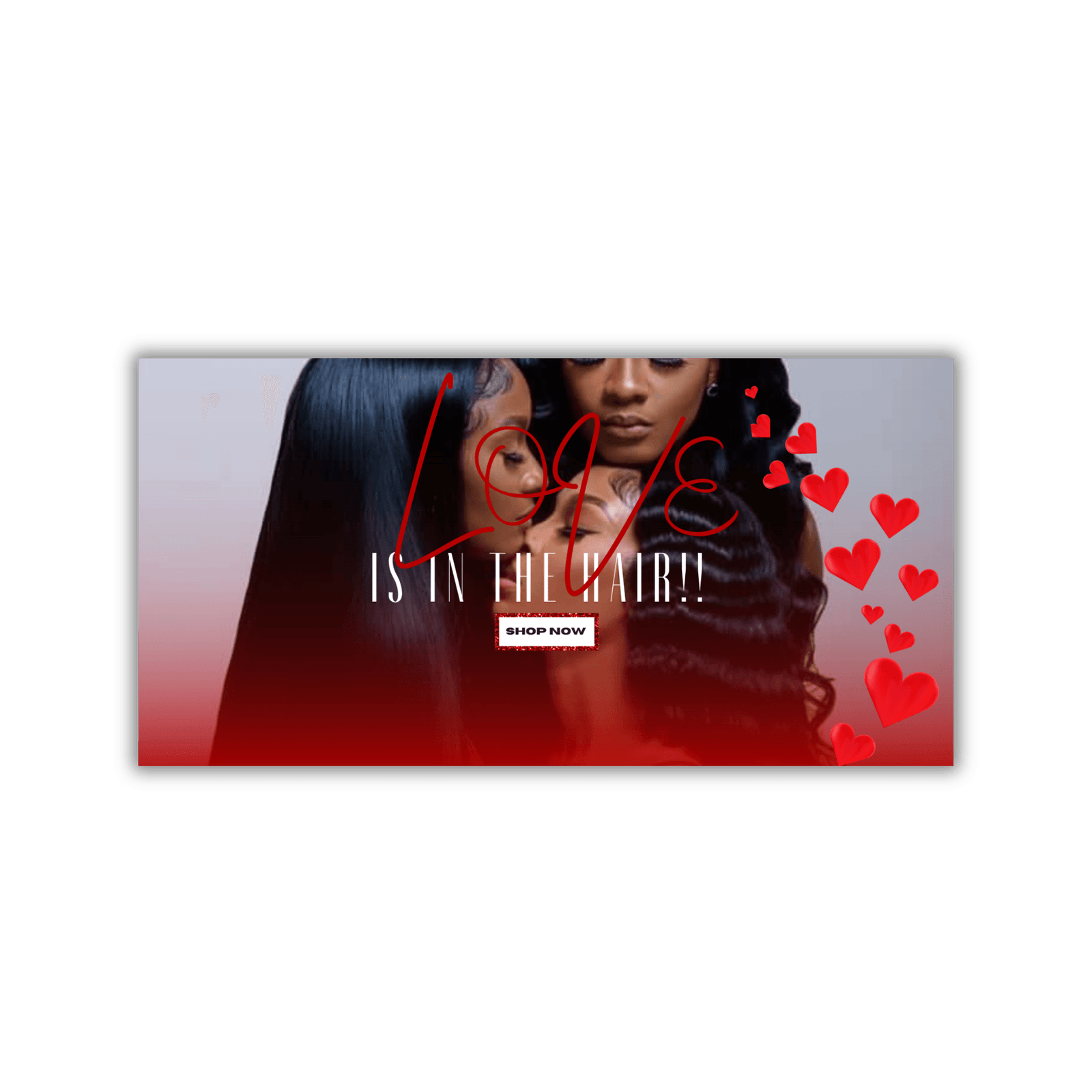 Valentine’s Hair Brand Website Banner Bundle - Image 2