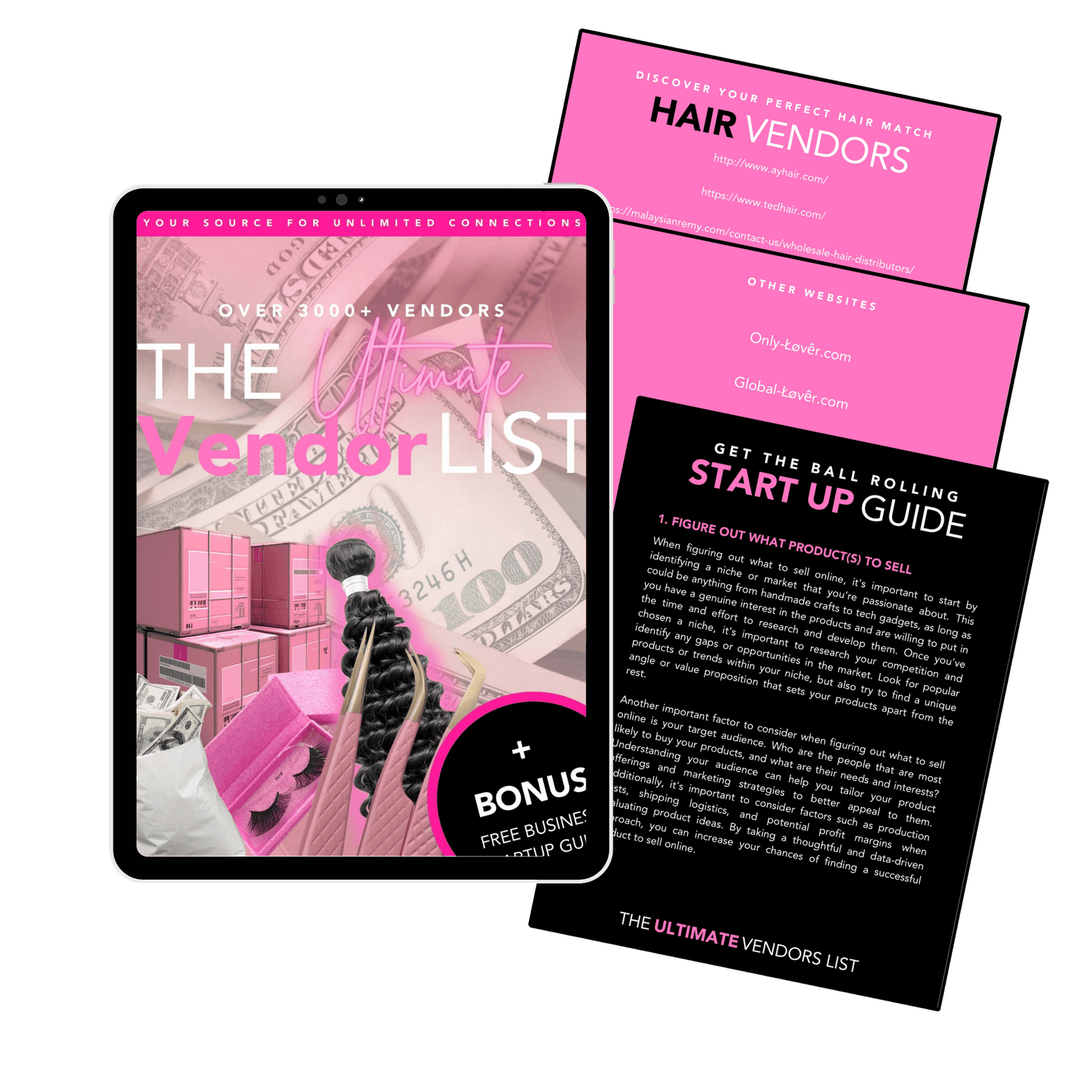 The Ultimate Hair Vendor List eBook (3,000+ Vendors)
