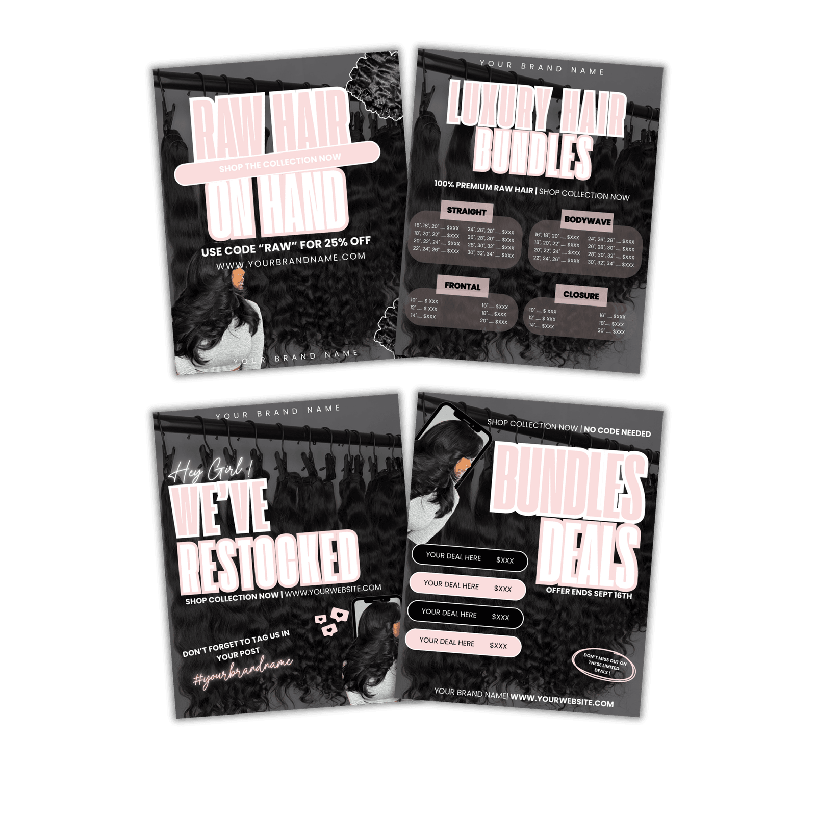 Luxury Hair Bundle Promo Flyer Pack