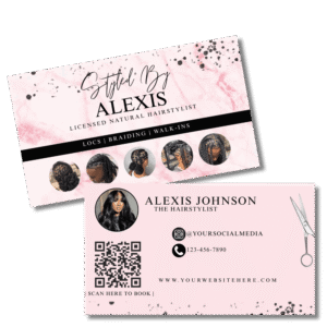 Natural Hairstylist Business Card Template