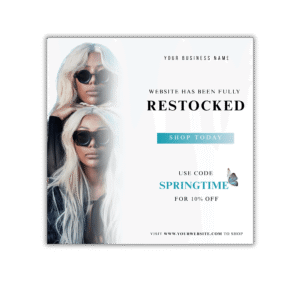 Website Restock Announcement Flyer Template