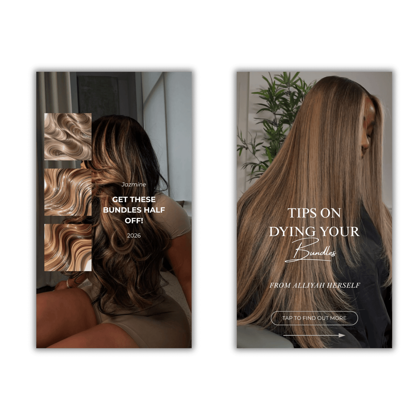 Luxury Hair Instagram Story Bundle | 10 Editable Templates - Image 2