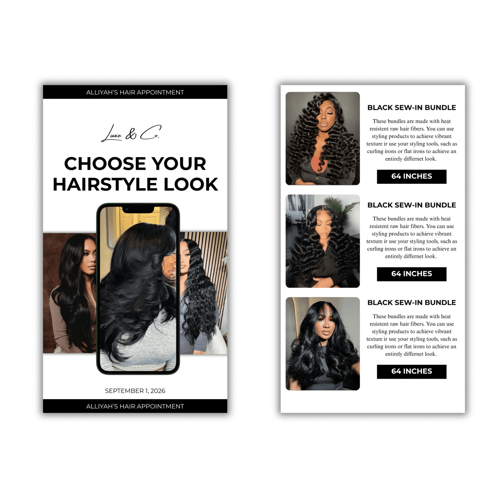 Luxury Hair Instagram Story Bundle | 10 Editable Templates - Image 6